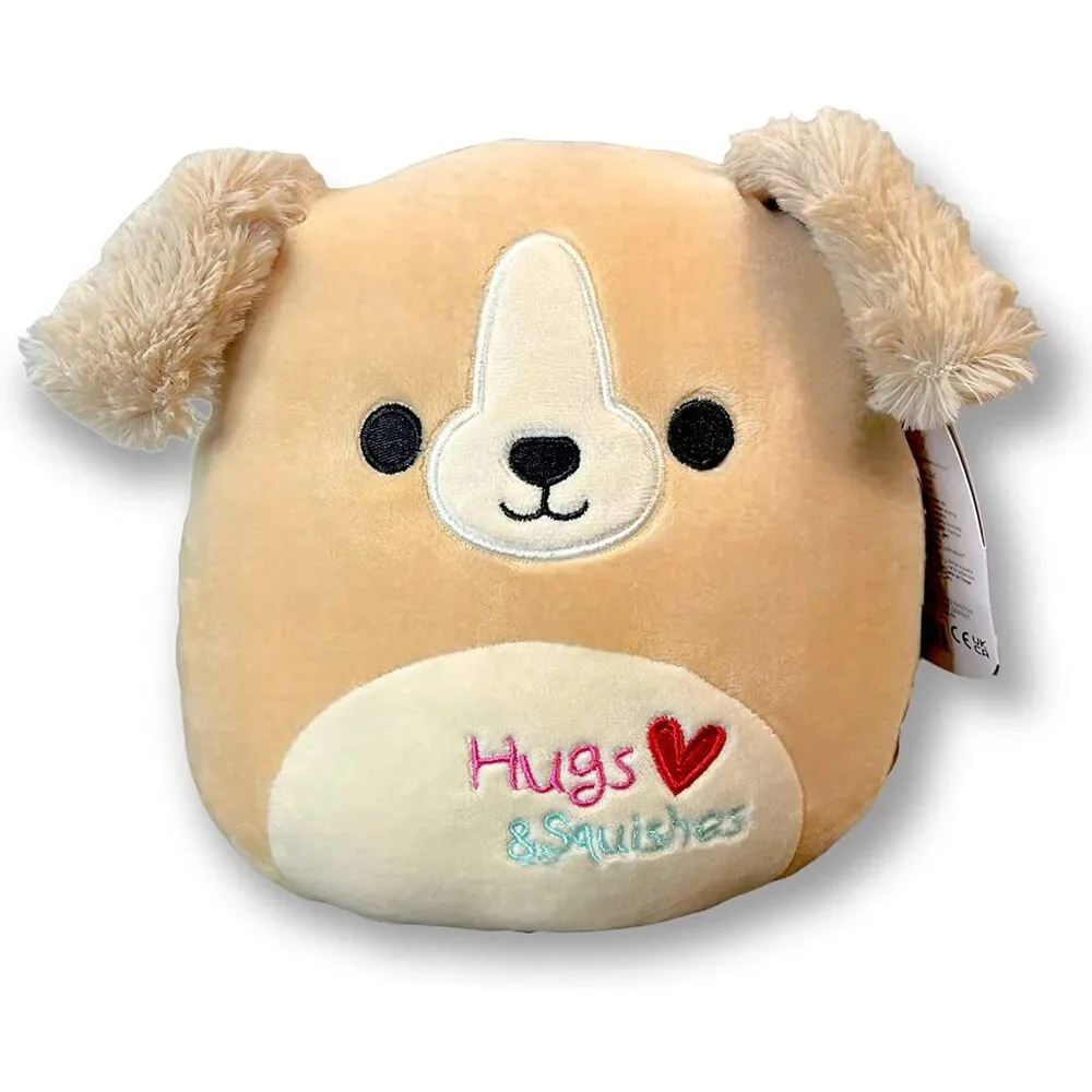 Squishmallows Stevon Fluffy Brown Dog with Hugs & Kisses Belly 8